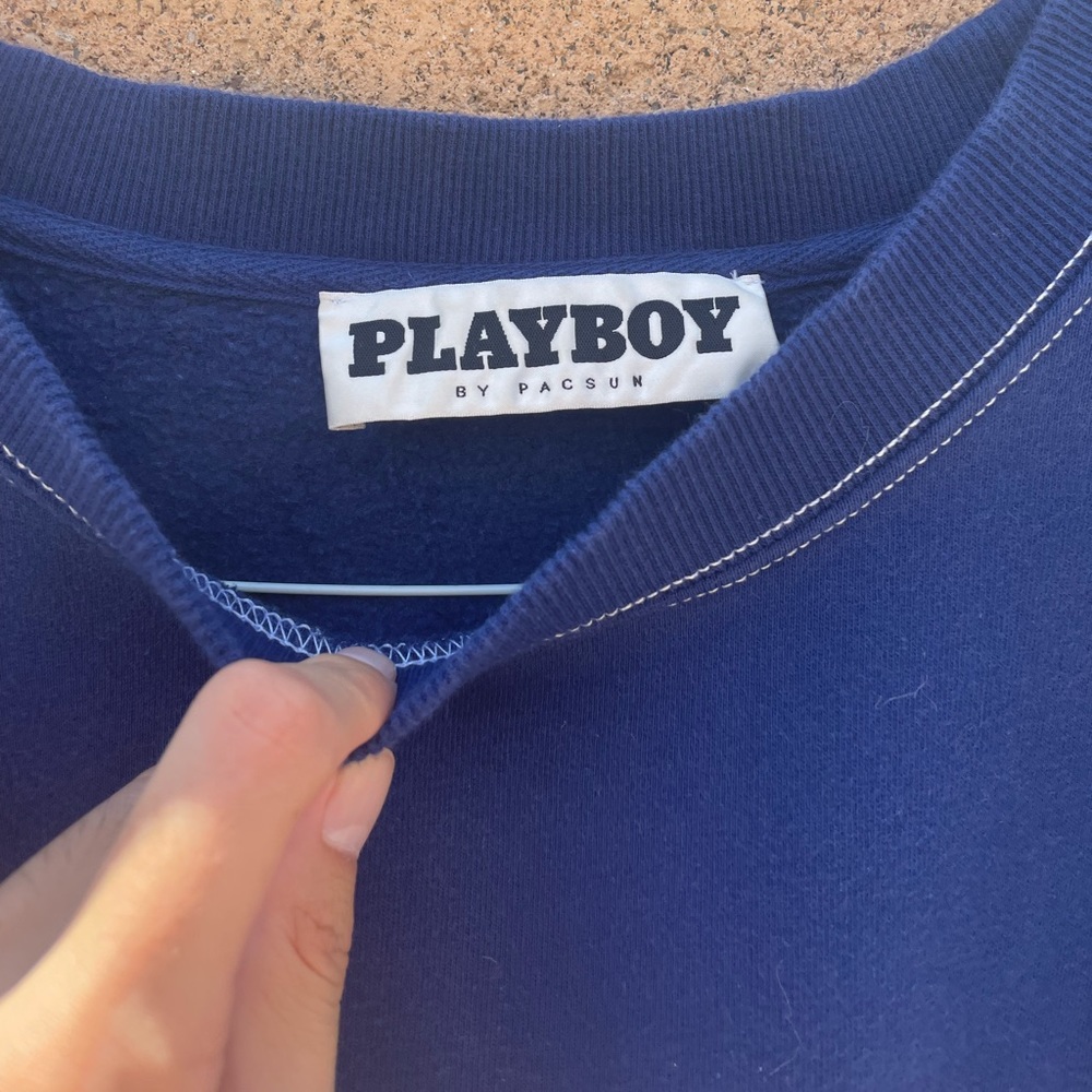 Playboy Blue Sweater, size Large, good condition - Picture 3 of 4